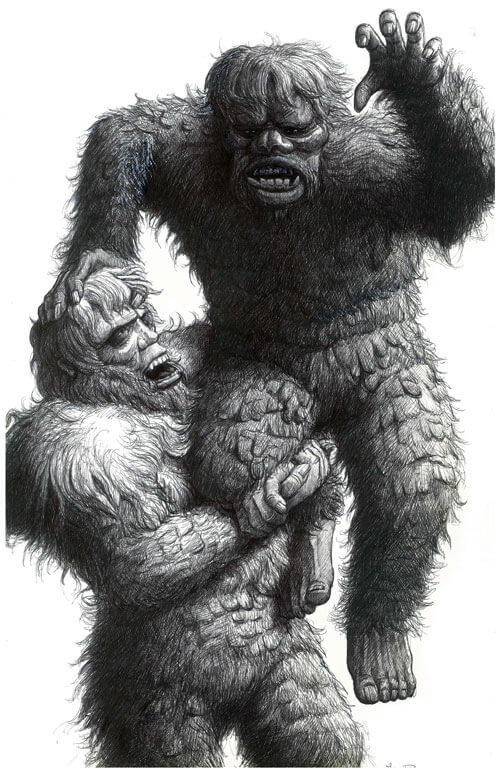 War of the Gargantuas Sanda vs Gaira Print Poster